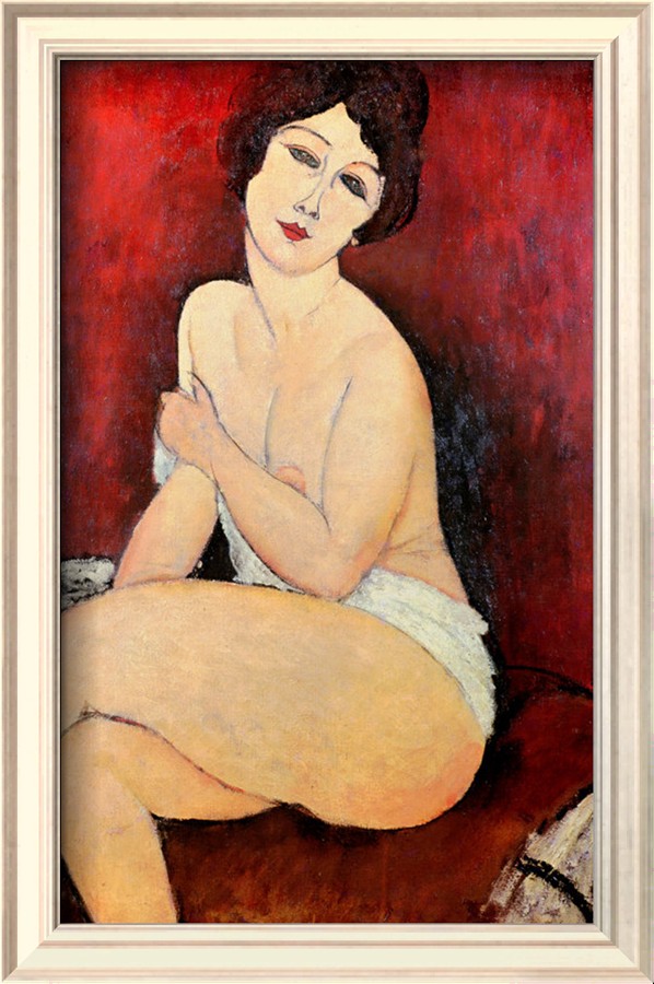 Large Seated Nude - Amedeo Modigliani Paintings